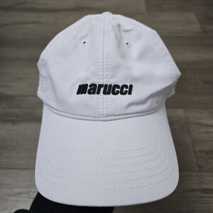 Marucci Pro Series Hat Velcro White Black EUC